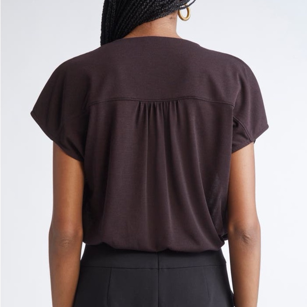 Ramy Brook Dorothy Cowl Neck Top Medium Blackberry NWT - Picture 2 of 8